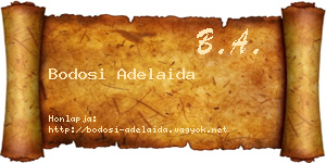 Bodosi Adelaida névjegykártya
